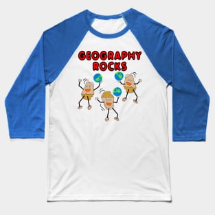 Geography Rocks Baseball T-Shirt